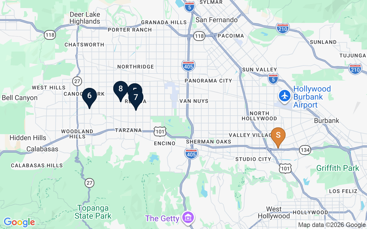 Map of the subject and the four Valley affordable-housing land sales