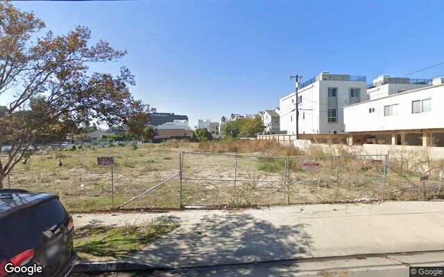 Street view of the cleared corner parcel at Denny Ave and Sarah St